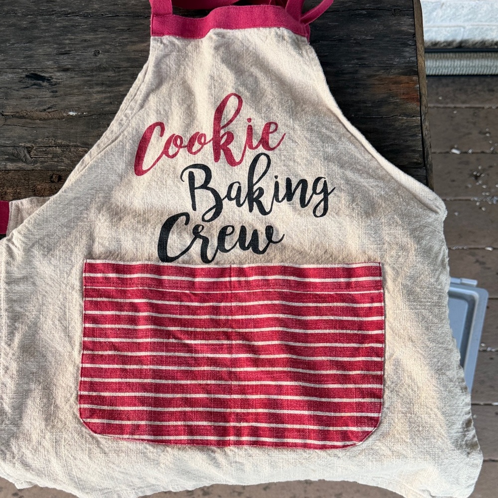 Cookie Baking Crew Red Stripe Apron